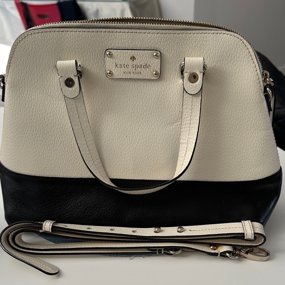 Kate Spade Two-Tone Black and Cream Satchel